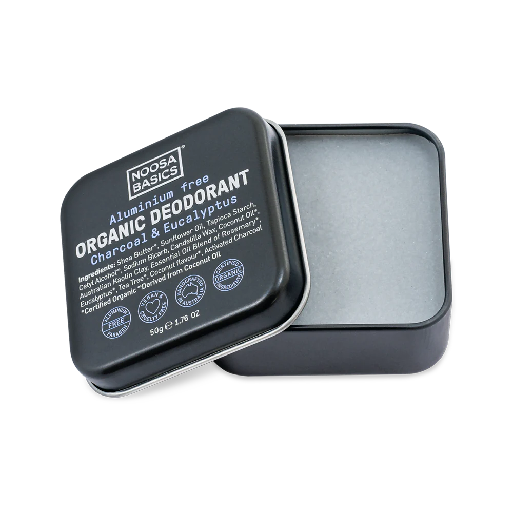 Noosa Basics ~ Deodorant Cream Tin ~ Charcoal & Eucalyptus