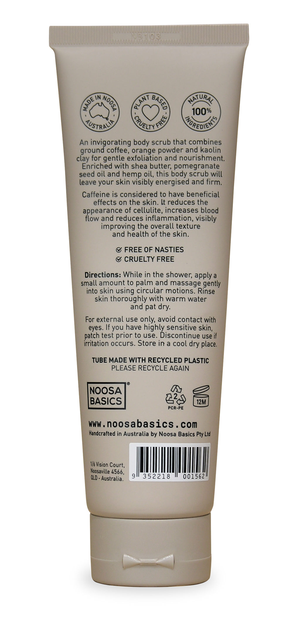 Body Scrub Coffee + Orange Peel Powder